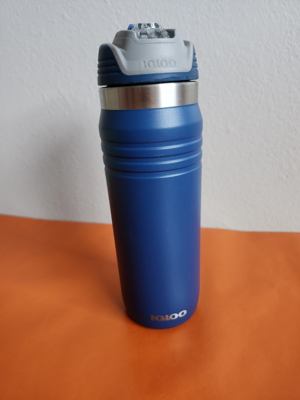 Igloo Blue Stainless Steel Insulated Travel Water Bottle With Straw 20 Oz.